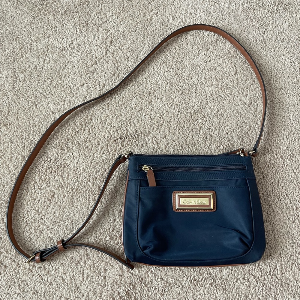 Calvin Klein blue crossbody bag